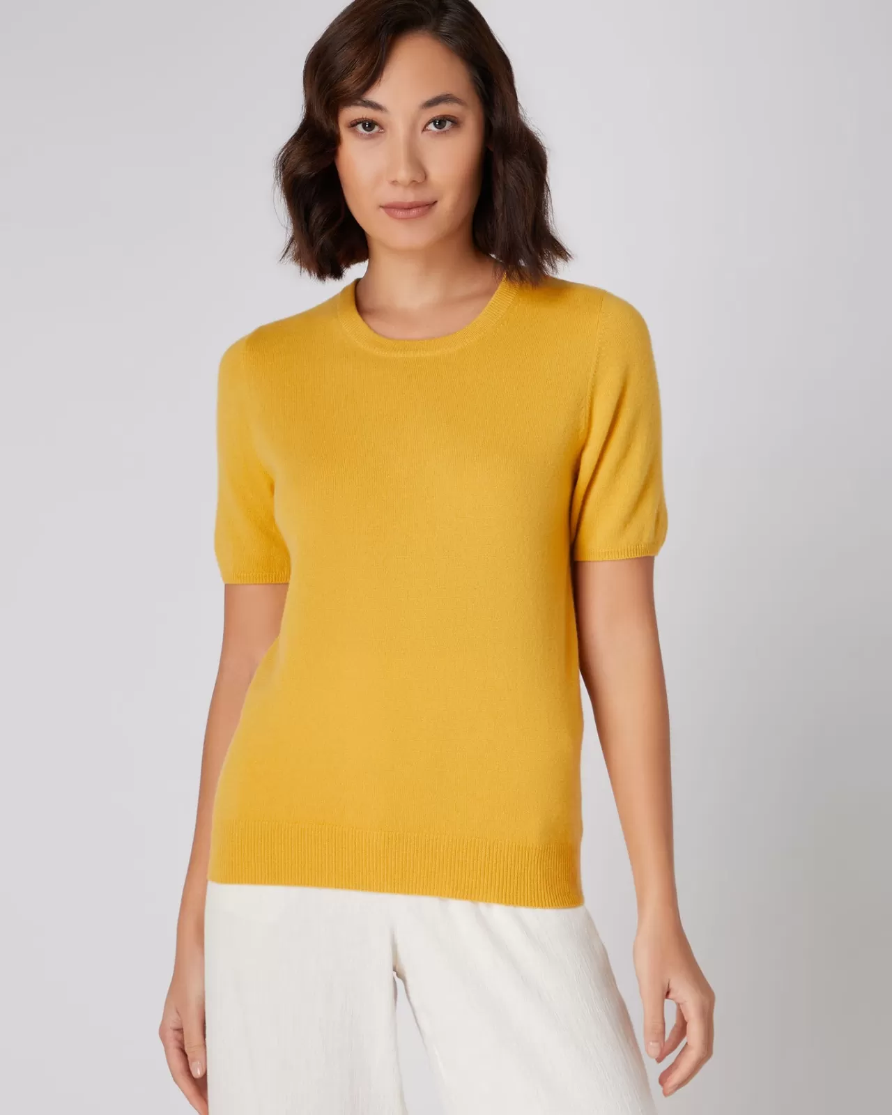 Women N.Peal Tops & T-Shirts | Women'S Round Neck Cashmere T Shirt