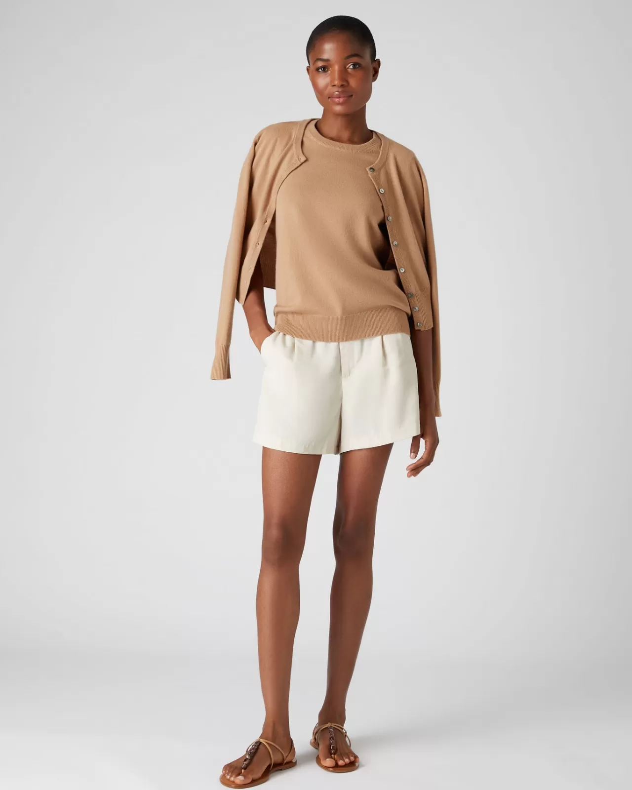 Women N.Peal Tops & T-Shirts | Women'S Round Neck Cashmere T Shirt