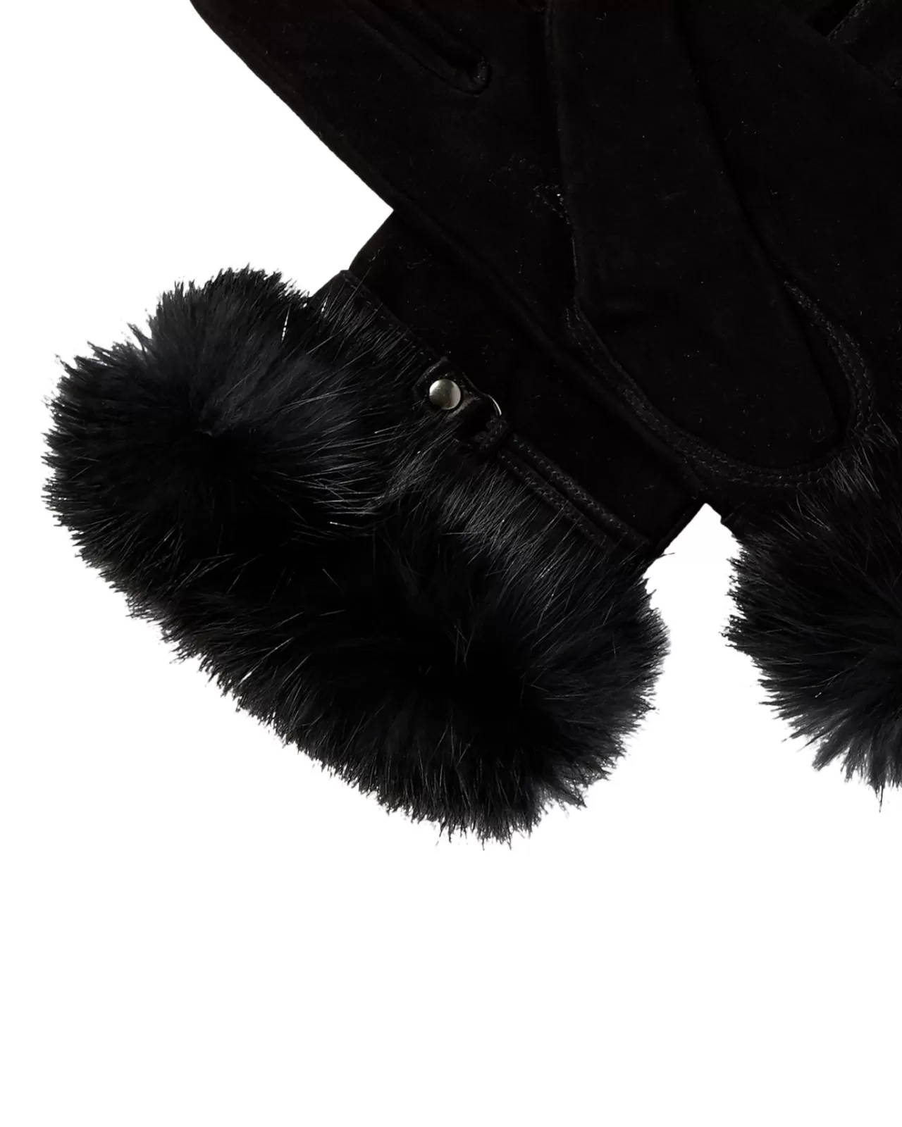 Women N.Peal Gloves | Women'S Suede Gloves With Rabbit Fur