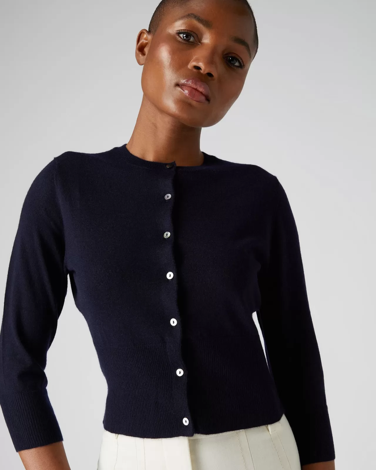 Women N.Peal Cardigans | Women'S Superfine Cropped Cashmere Cardigan