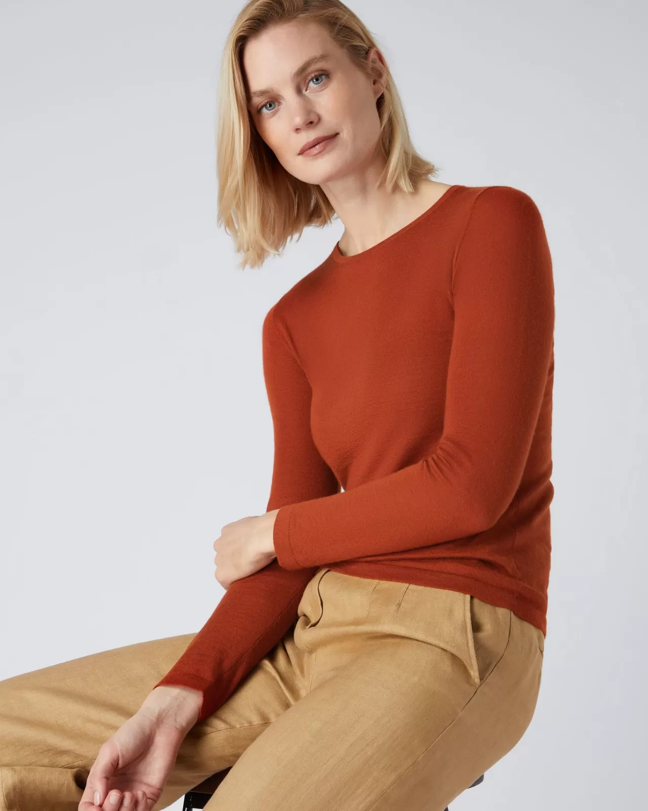 Women N.Peal Tops & T-Shirts | Women'S Superfine Long Sleeve Cashmere Top