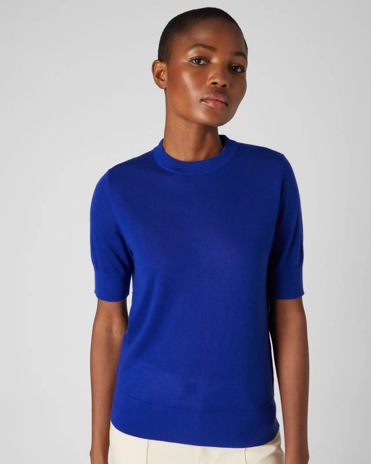 Women N.Peal Tops & T-Shirts | Women'S Superfine Round Neck Cashmere T Shirt