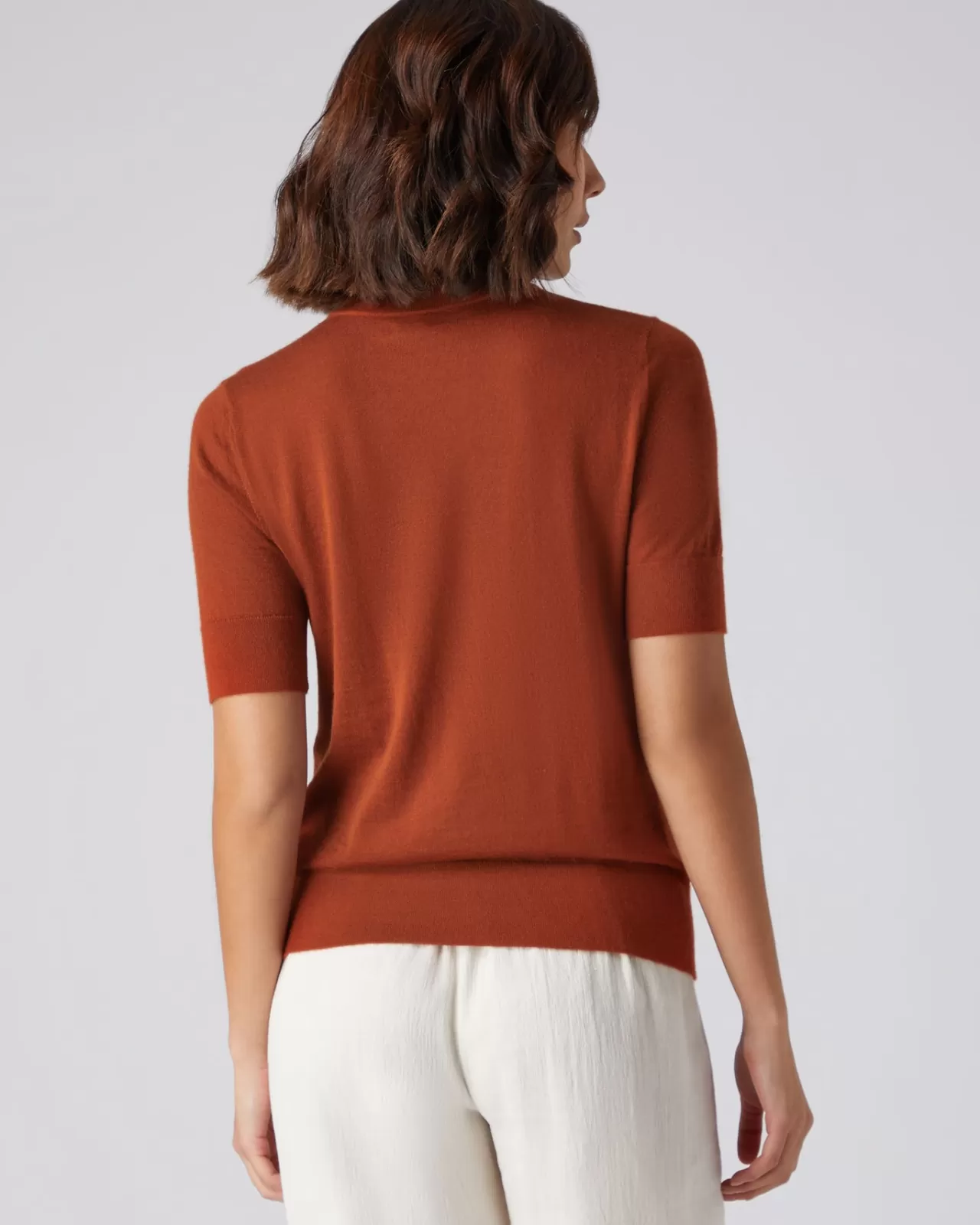 Women N.Peal Tops & T-Shirts | Women'S Superfine Round Neck Cashmere T Shirt