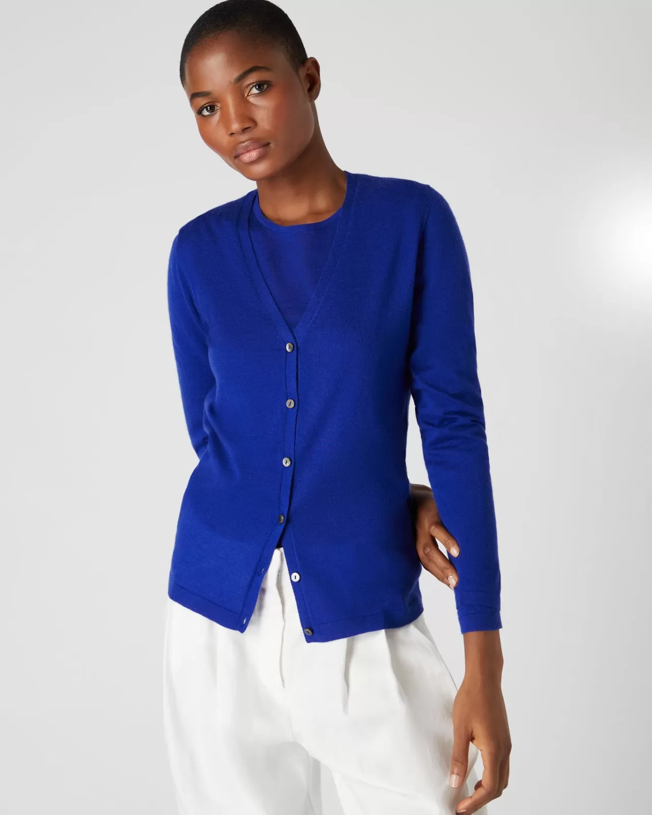 Women N.Peal Cardigans | Women'S Superfine V Neck Cashmere Cardigan