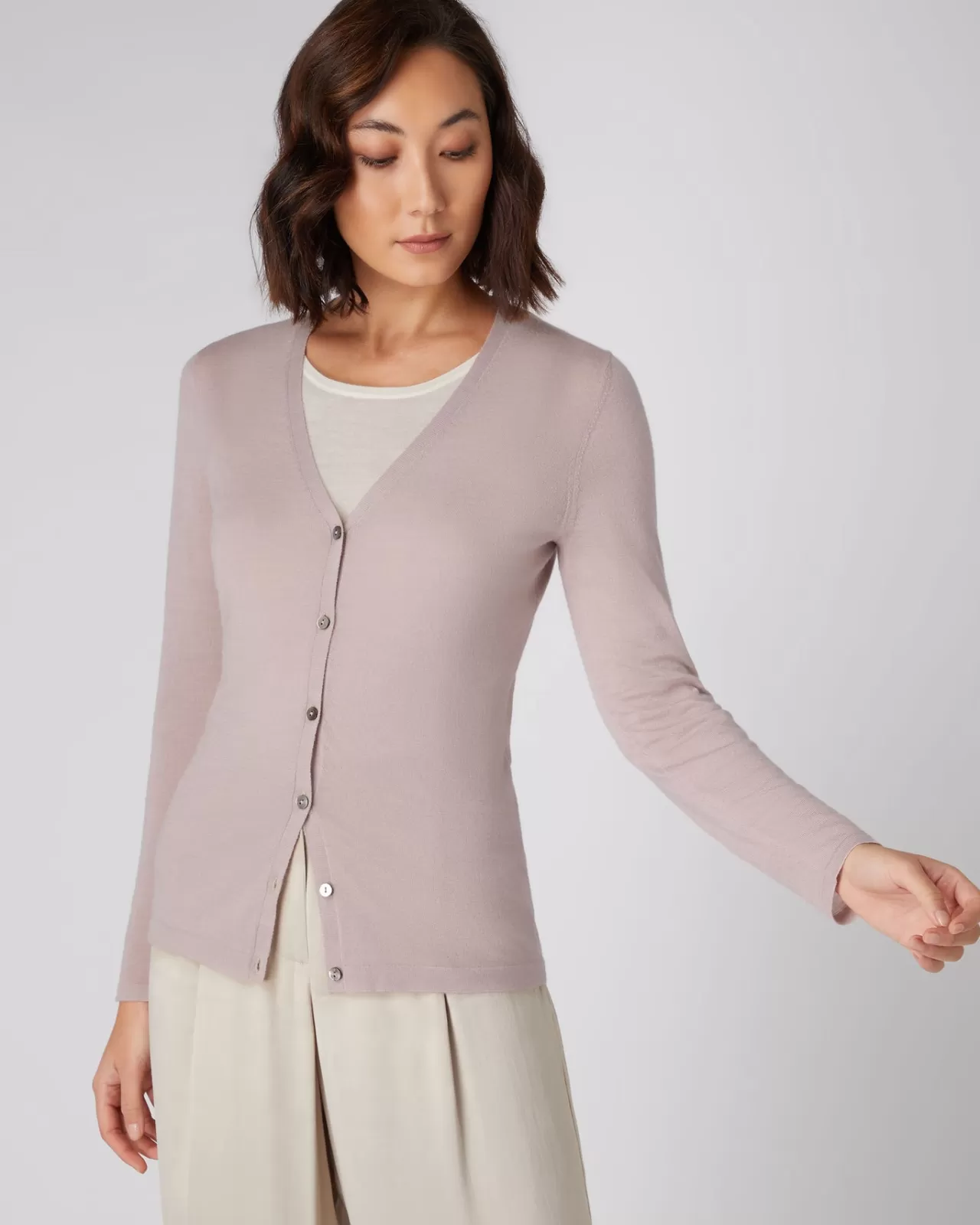 Women N.Peal Cardigans | Women'S Superfine V Neck Cashmere Cardigan