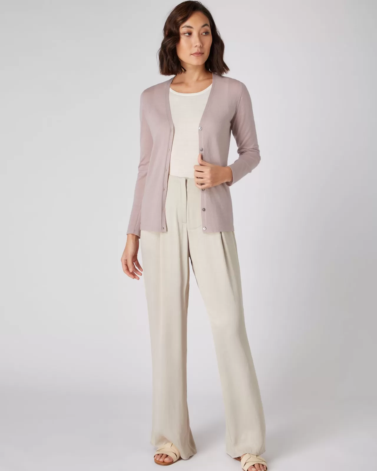 Women N.Peal Cardigans | Women'S Superfine V Neck Cashmere Cardigan