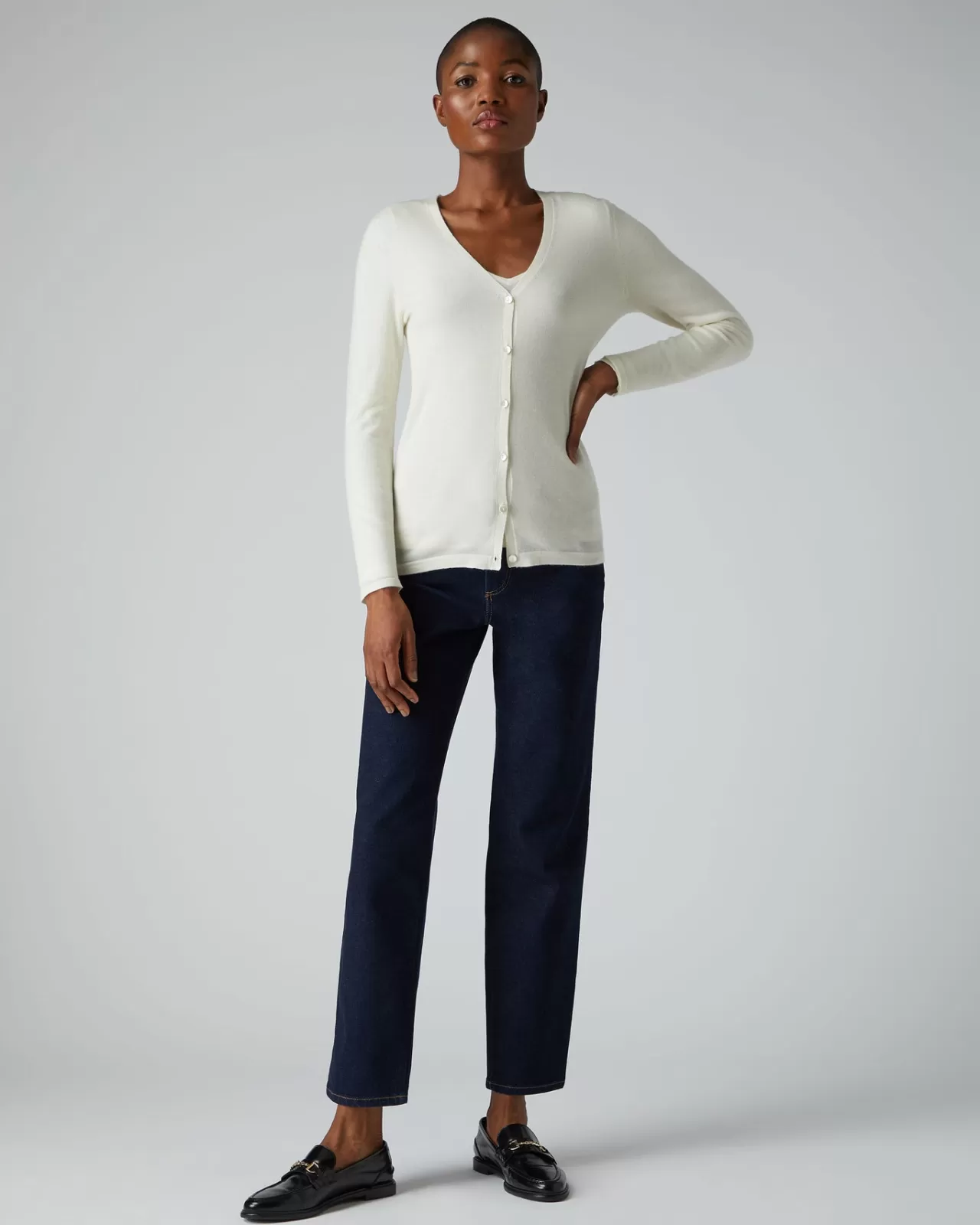 Women N.Peal Cardigans | Women'S Superfine V Neck Cashmere Cardigan