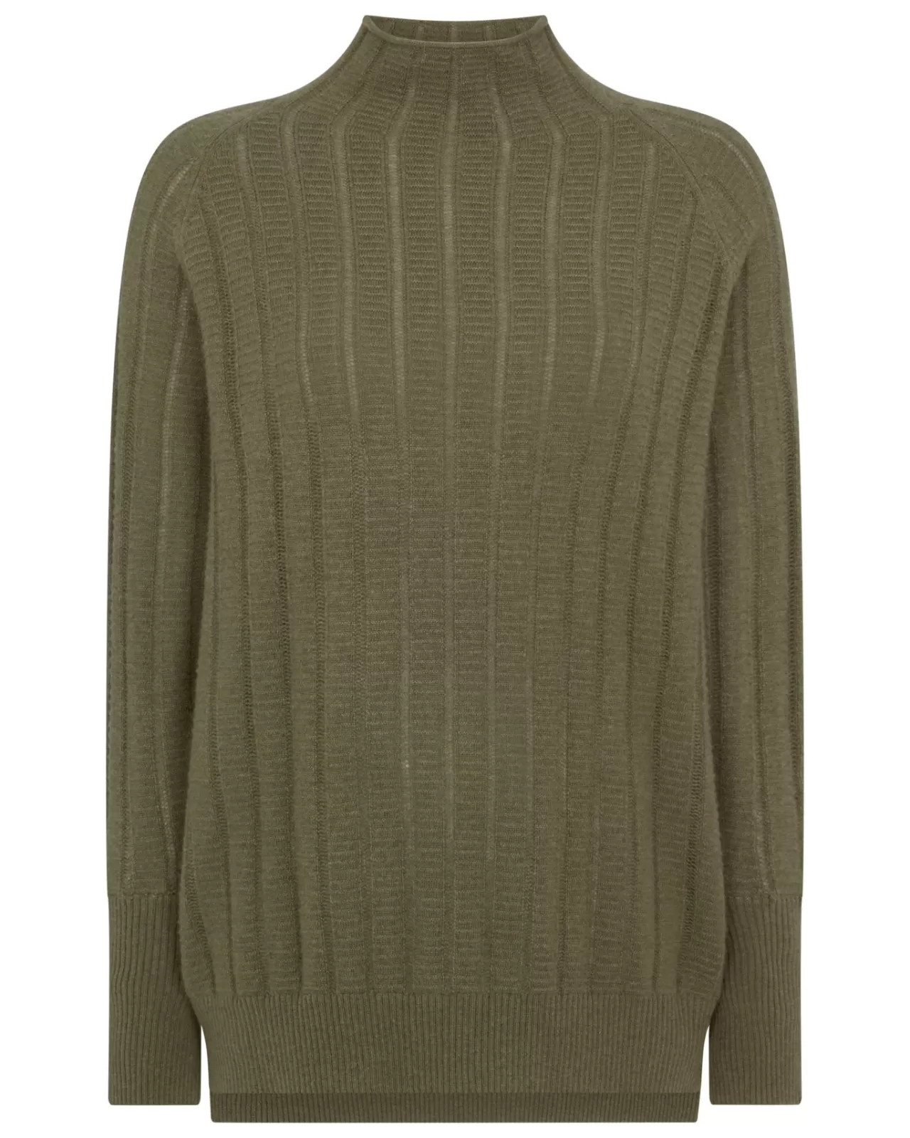 Women N.Peal Roll Necks | Women'S Textured Batwing Cashmere Jumper