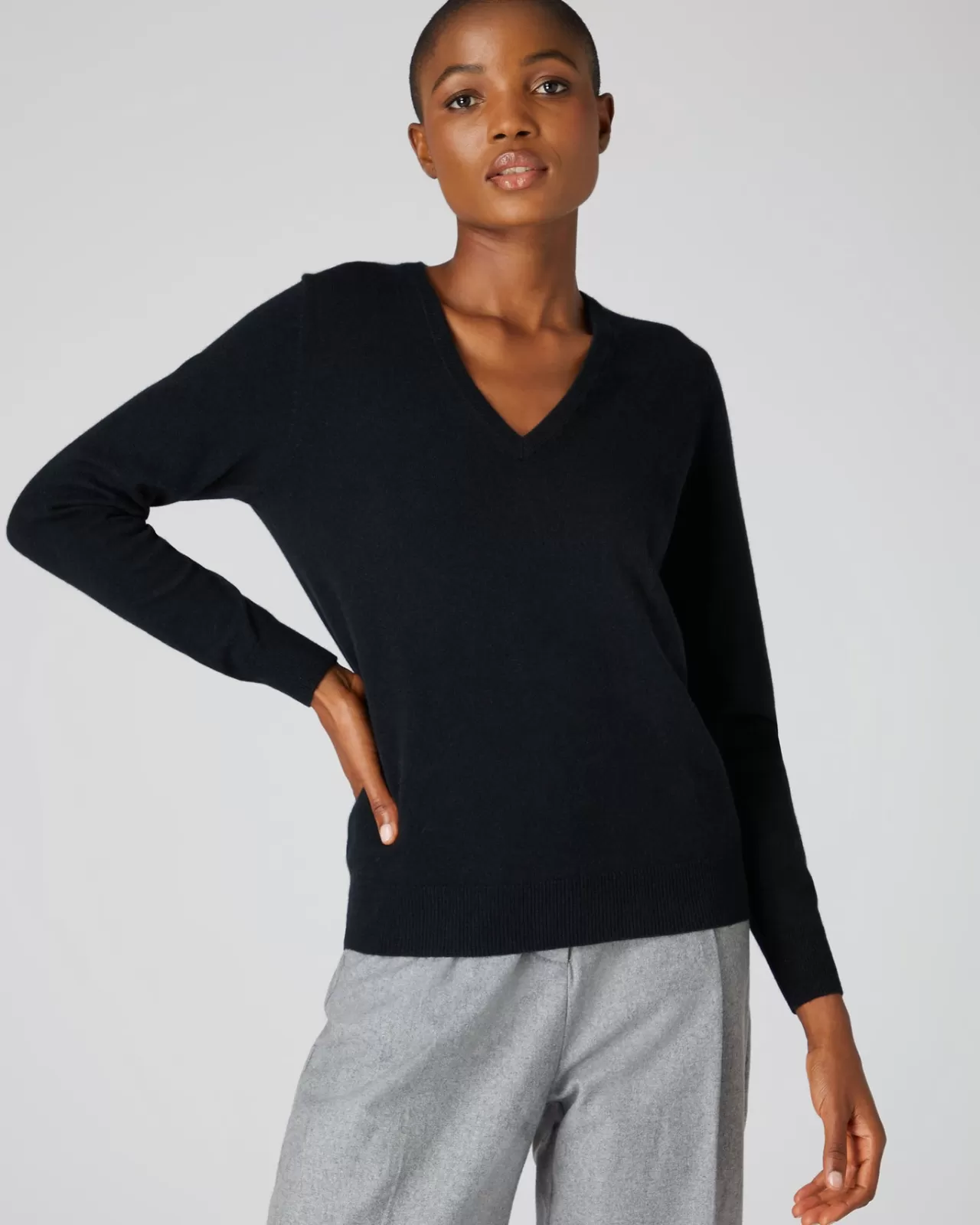 Women N.Peal V Necks | Women'S V Neck Cashmere Jumper