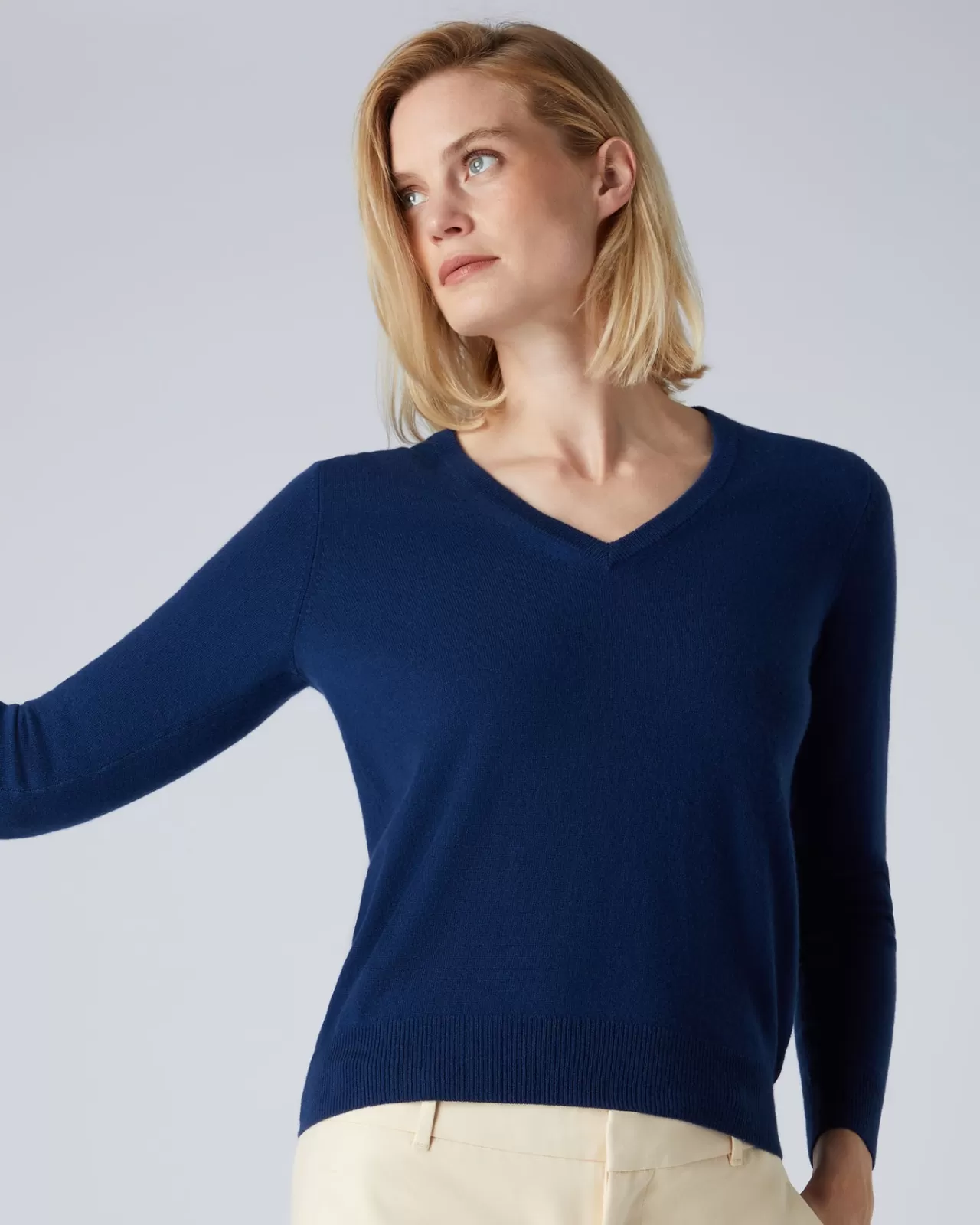 Women N.Peal V Necks | Women'S V Neck Cashmere Jumper