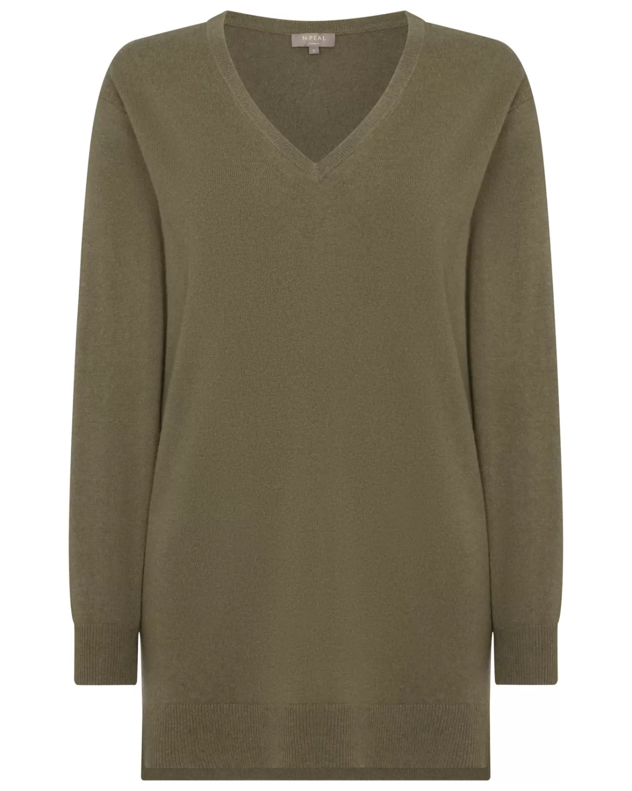 Women N.Peal V Necks | Women'S V Neck Longline Cashmere Jumper