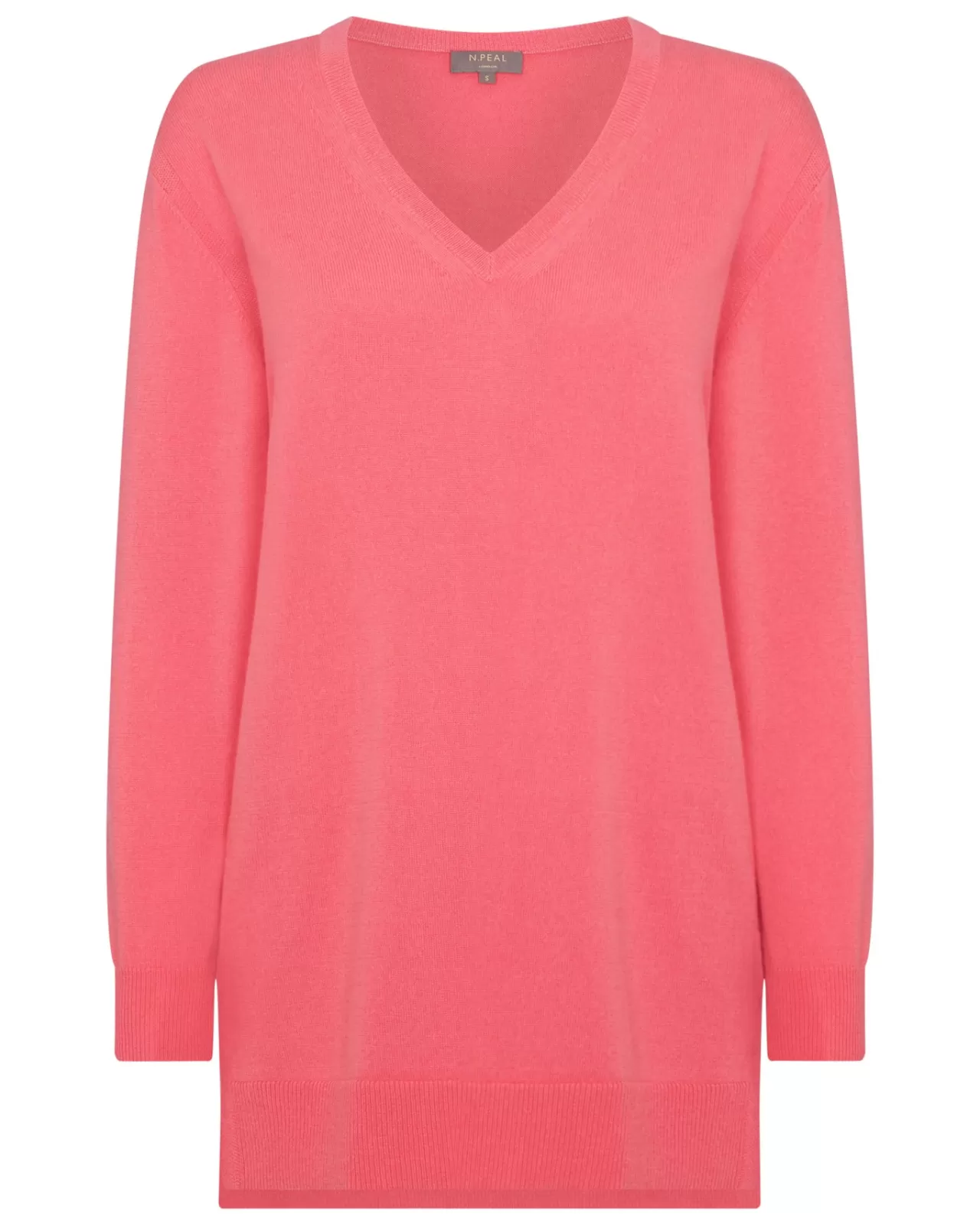 Women N.Peal V Necks | Women'S V Neck Longline Cashmere Jumper