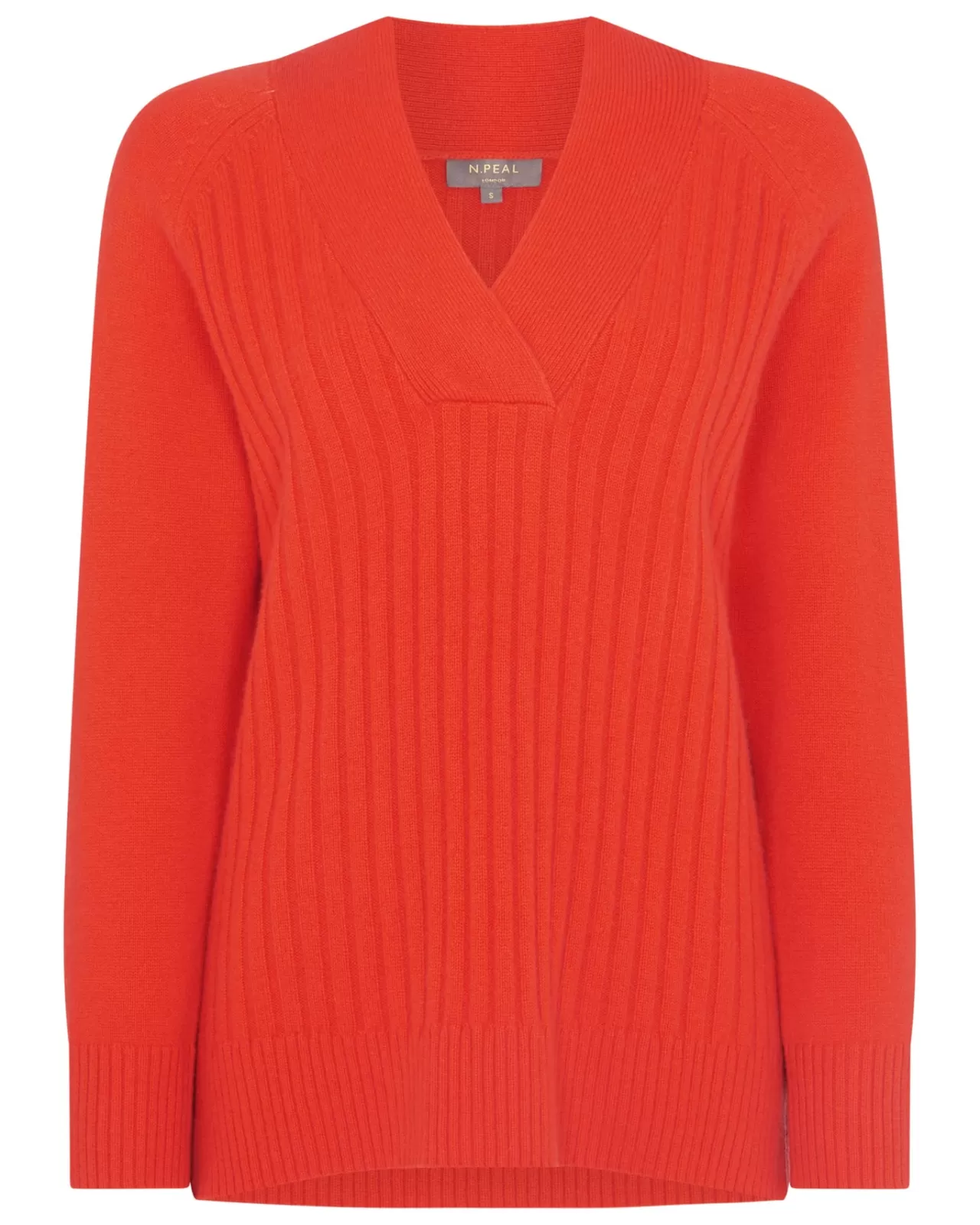 Women N.Peal V Necks | Women'S V Neck Wide Rib Cashmere Jumper