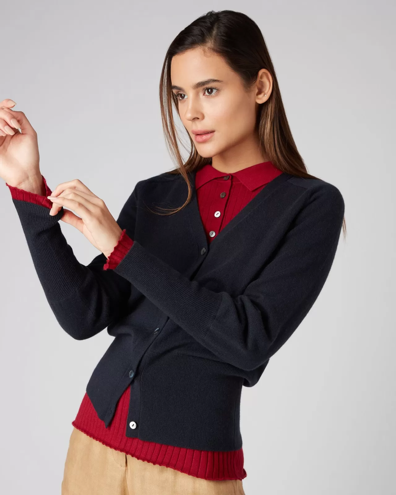 Women N.Peal Cardigans | Women'S V Necked Cashmere Cardigan