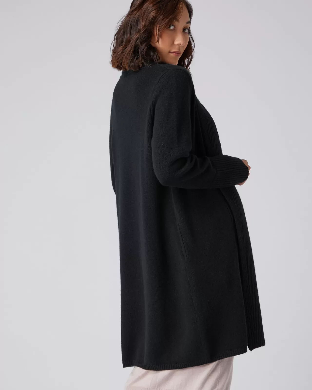 womens_vertical_rib_placket_cashmere_cardigan_3-1.webp Women N.Peal Cardigans | Women'S Vertical Rib Placket Cashmere Cardigan