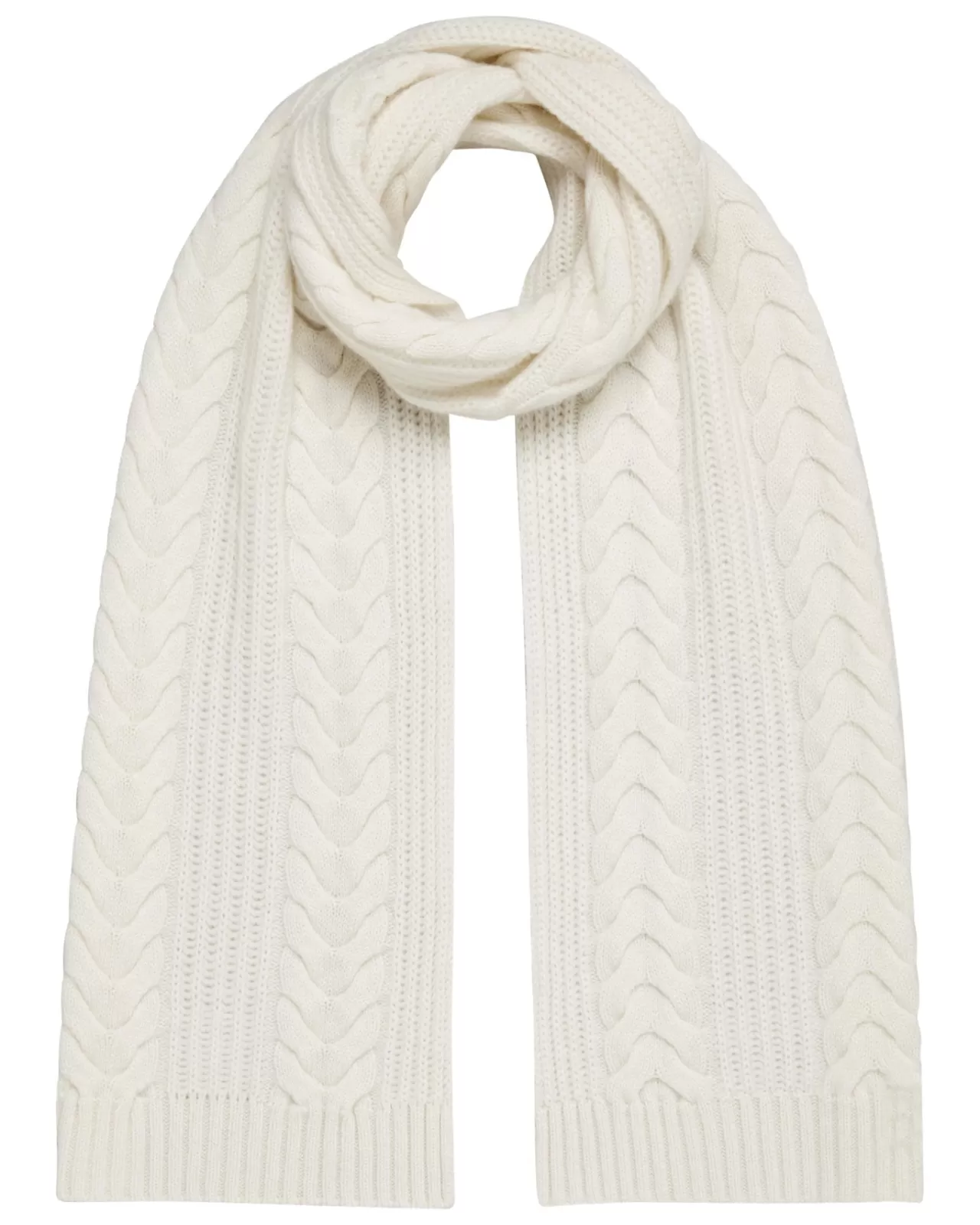 Women N.Peal Cashmere Scarves | Women'S Wide Cable Cashmere Scarf