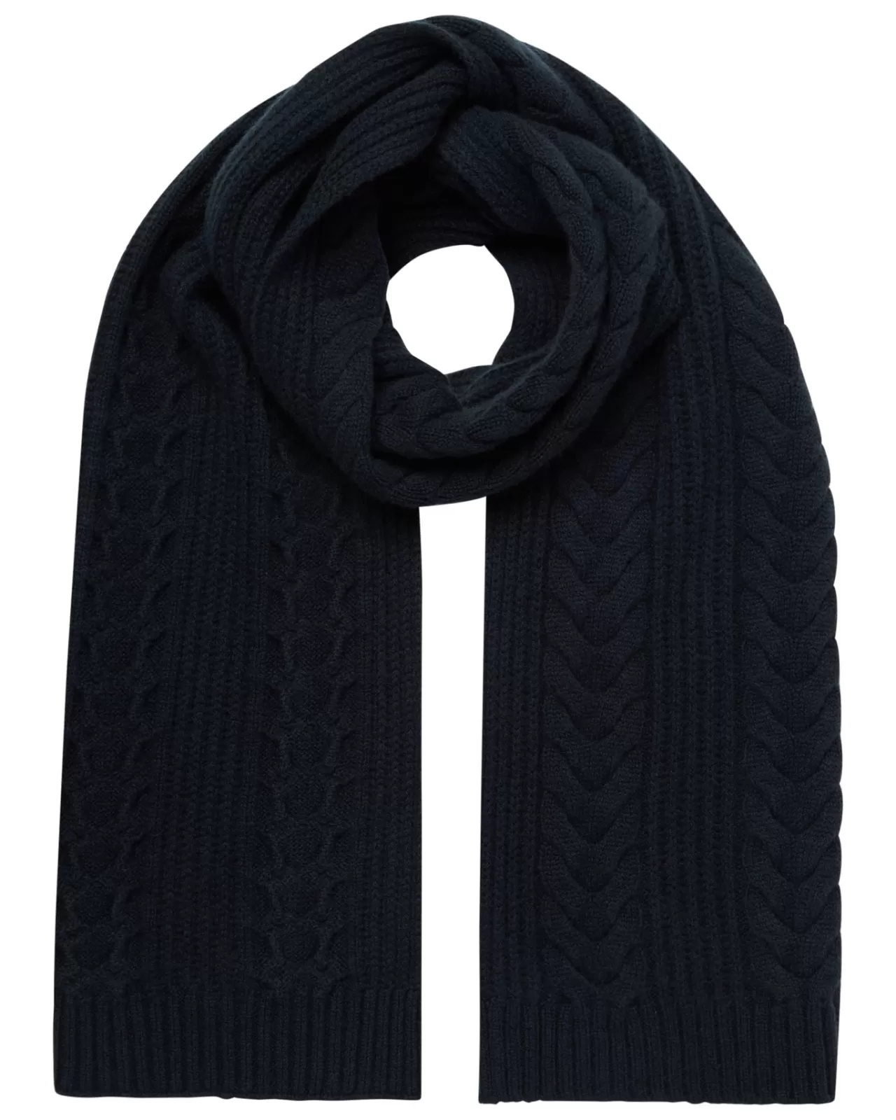 Women N.Peal Cashmere Scarves | Women'S Wide Cable Cashmere Scarf