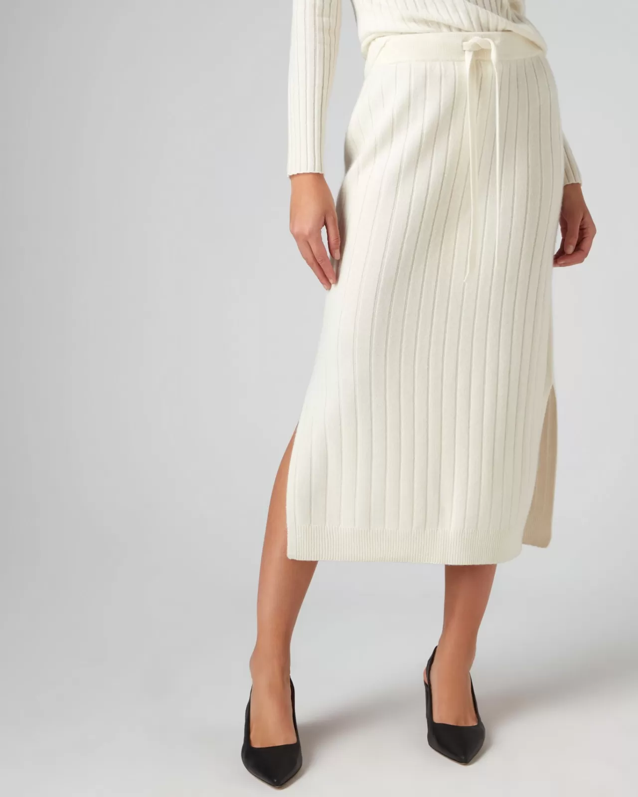 Women N.Peal Dresses & Skirts | Women'S Wide Rib Cashmere Skirt