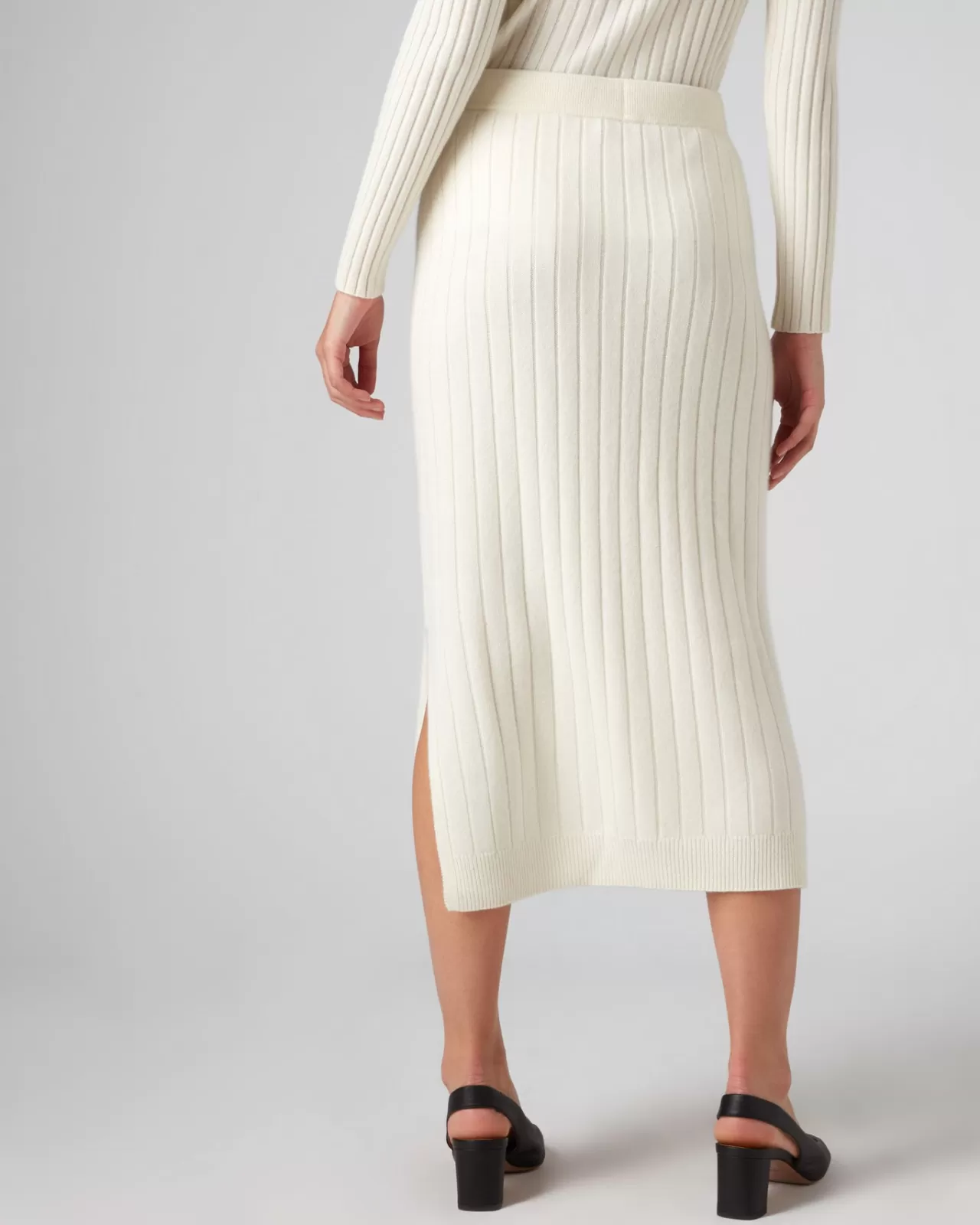 Women N.Peal Dresses & Skirts | Women'S Wide Rib Cashmere Skirt